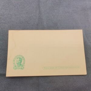 Vintage Abraham Lincoln Penny Postcard with Green Stamp